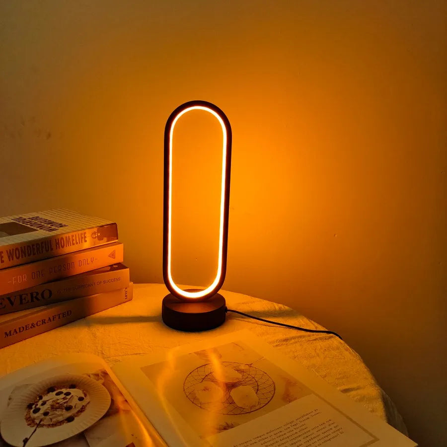 π Stylish Ring LED Night Lamp β 3-Color Dimming Bedside Light for Bedroom & Living Room
