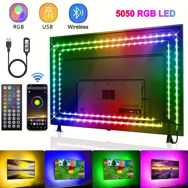 π Smart USB LED Strip Lights β 5V 5050 RGB Tape with Bluetooth & WiFi for TV, Wall & Room πΆβ¨