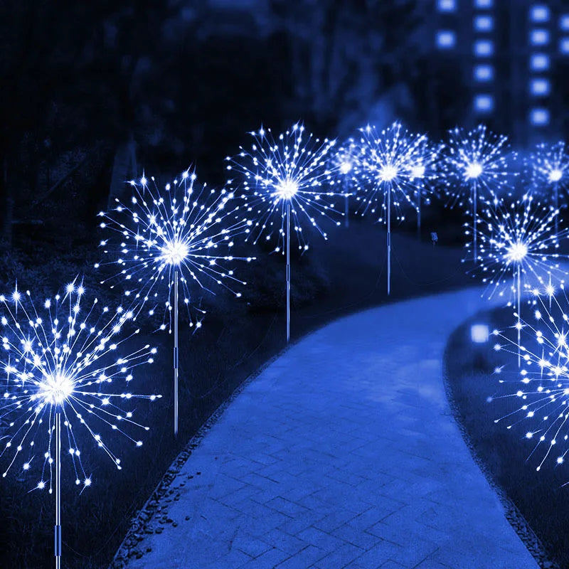 Solar Firework Dandelion Lights – Outdoor Waterproof LED Garden Lamps for a Dreamy Glow
