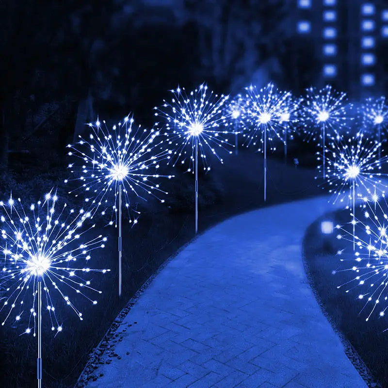 Solar Firework Dandelion Lights – Outdoor Waterproof LED Garden Lamps for a Dreamy Glow