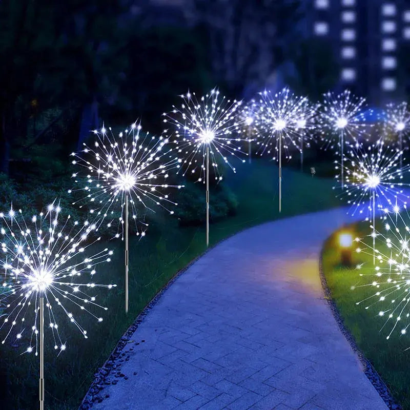 Solar Firework Dandelion Lights – Outdoor Waterproof LED Garden Lamps for a Dreamy Glow