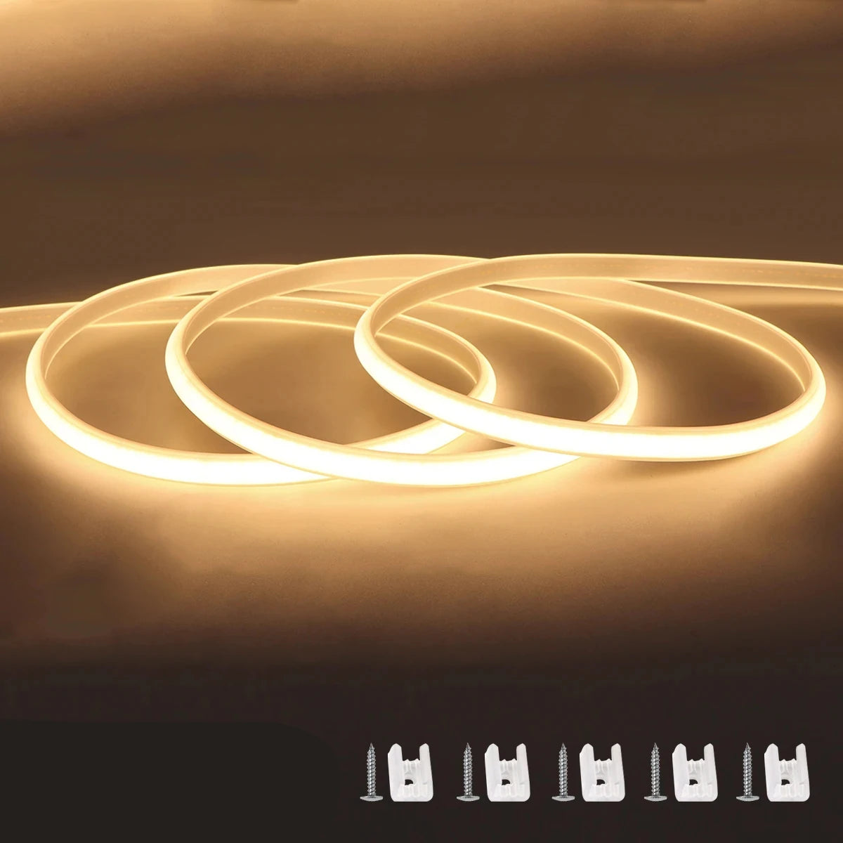 π Super Bright COB LED Strip Light β 110V/220V Waterproof Outdoor Lighting with Power Supply