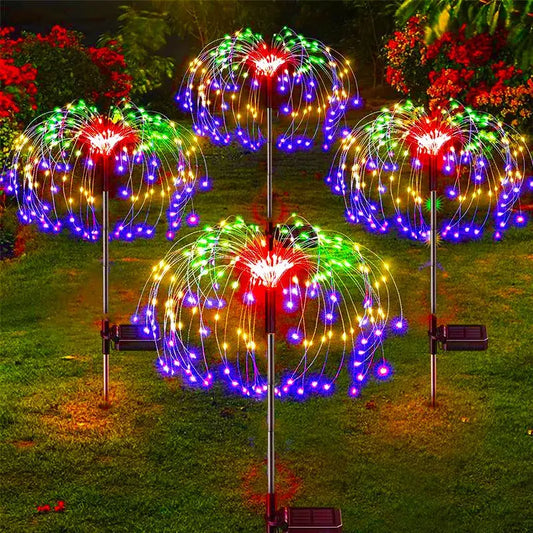 Solar  Firework Dandelion Lights β Outdoor Waterproof LED Garden  Lamps for a Dreamy Glow