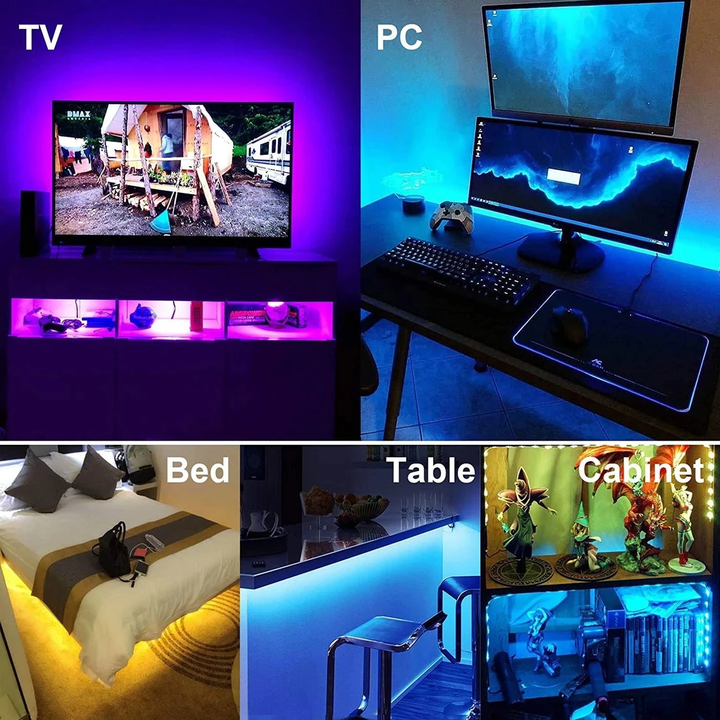 π Smart USB LED Strip Lights β 5V 5050 RGB Tape with Bluetooth & WiFi for TV, Wall & Room πΆβ¨