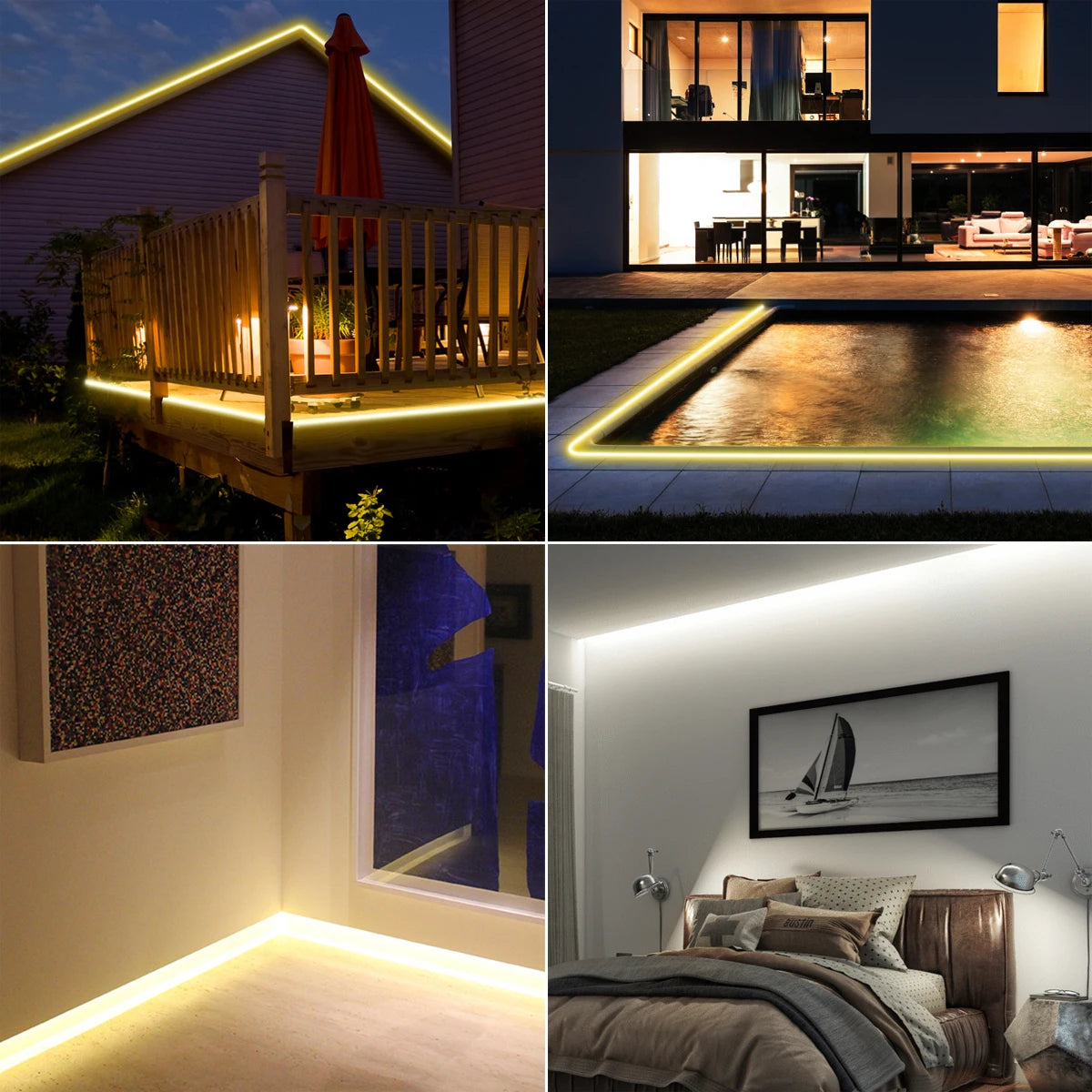 π Super Bright COB LED Strip Light β 110V/220V Waterproof Outdoor Lighting with Power Supply