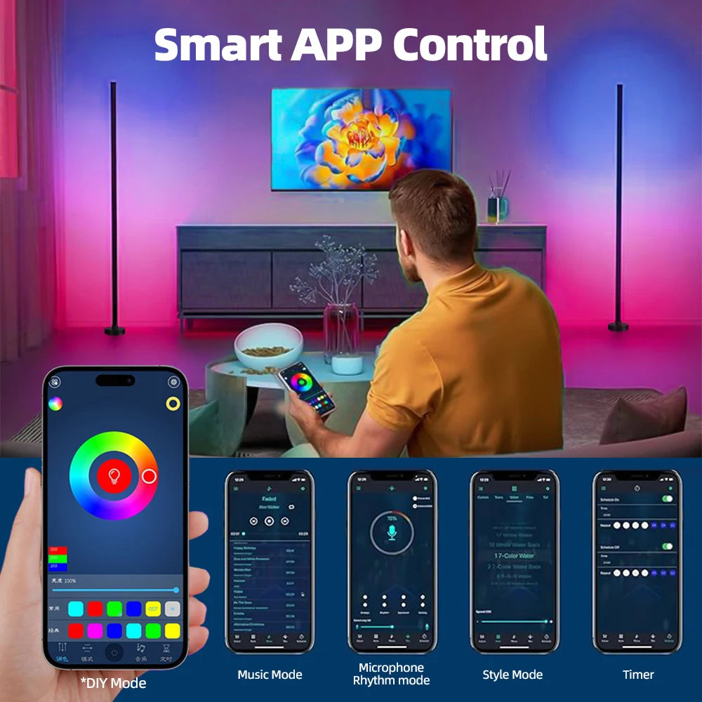 π Smart RGB LED Floor Lamp β Music Sync & APP Control Mood Lighting