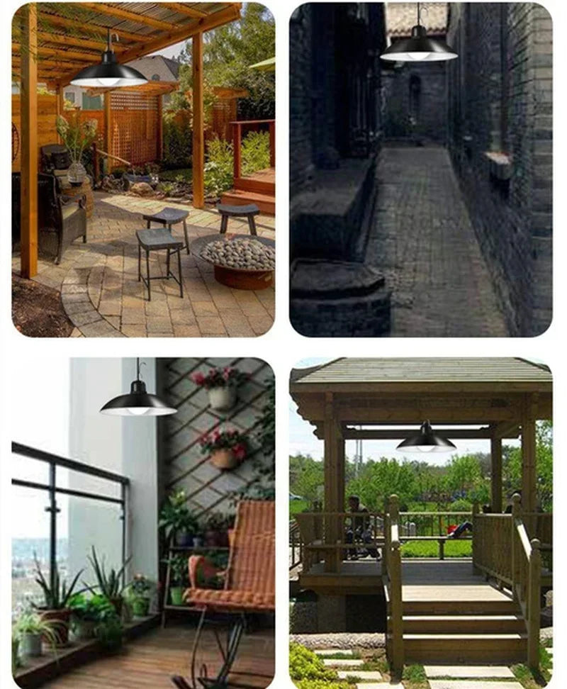 π Solar Pendant Chandelier Light β Dual-Head LED Lamp for Indoor & Outdoor Use!