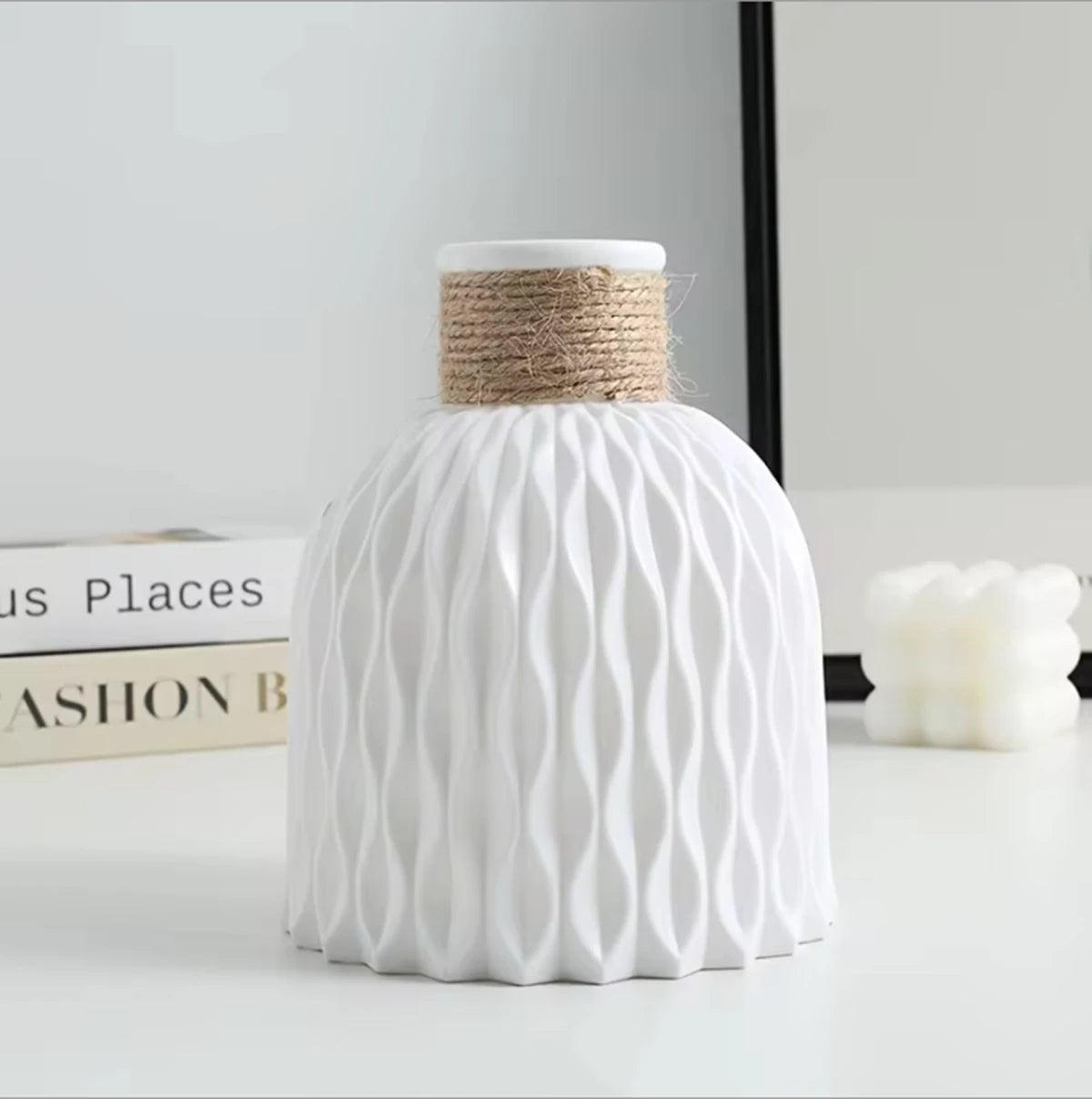 Modern Nordic Wave Vase – Elegant Water Ripple Flower Pot for Home Decor