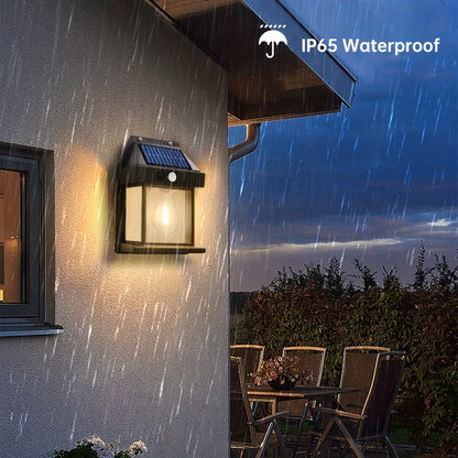 Outdoor Solar Tungsten Wall Light – Motion Sensor LED Safety Lamp for Patio & Garage