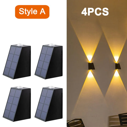 🌞 Solar LED Wall Lights – Waterproof Outdoor Lighting for Patio & Garden