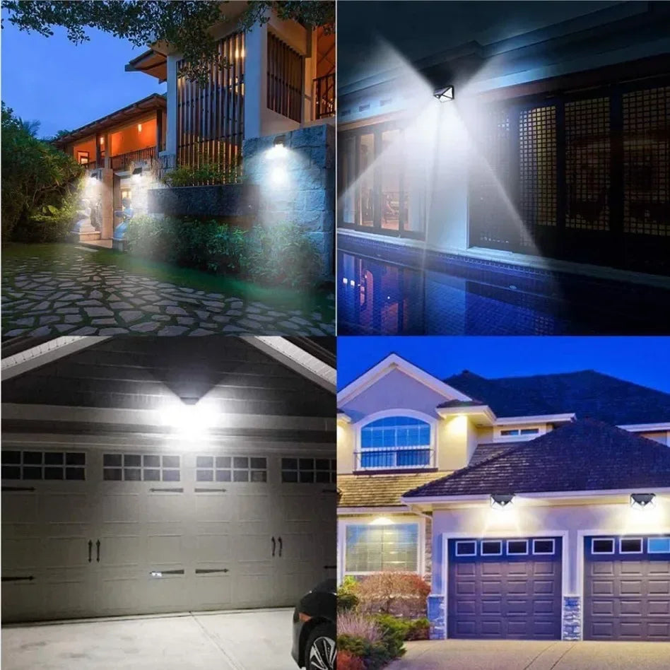 100 LED Solar Motion Sensor Lights – Waterproof Outdoor Wall Lamps for Street & Patio