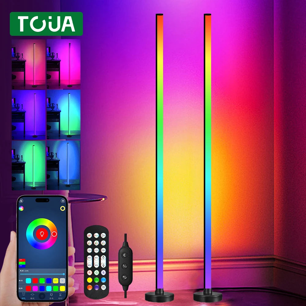 🌈 Smart RGB LED Floor Lamp – Music Sync & APP Control Mood Lighting