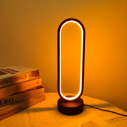 🌙 Stylish Ring LED Night Lamp – 3-Color Dimming Bedside Light for Bedroom & Living Room