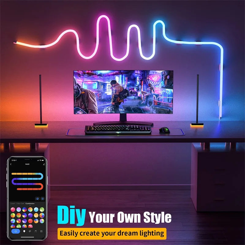 🔆 TUYA Smart Neon LED Strip – Music Sync & Chasing RGBIC Lights for Stunning Decor!