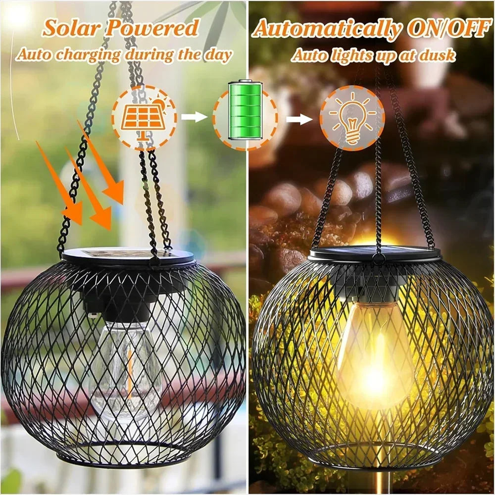 🎇 Solar Hanging Lanterns – Perfect for Yard & Garden Decor! 🌿🌙