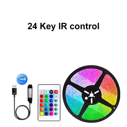 🌈 Smart USB LED Strip Lights – 5V 5050 RGB Tape with Bluetooth & WiFi for TV, Wall & Room 🎶✨