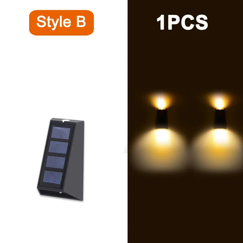 🌞 Solar LED Wall Lights – Waterproof Outdoor Lighting for Patio & Garden