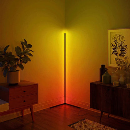 🌈 Smart RGB Corner LED Floor Lamp – Dimmable Mood Light with APP Control