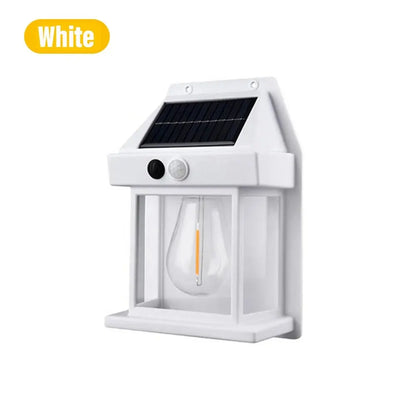 Outdoor Solar Tungsten Wall Light – Motion Sensor LED Safety Lamp for Patio & Garage