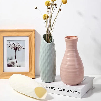 Minimalist Nordic Plastic Vase – Perfect for Modern Home Décor