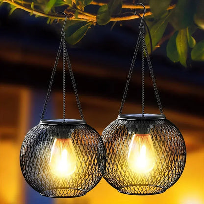 🎇 Solar Hanging Lanterns – Perfect for Yard & Garden Decor! 🌿🌙