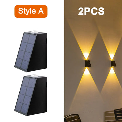 🌞 Solar LED Wall Lights – Waterproof Outdoor Lighting for Patio & Garden