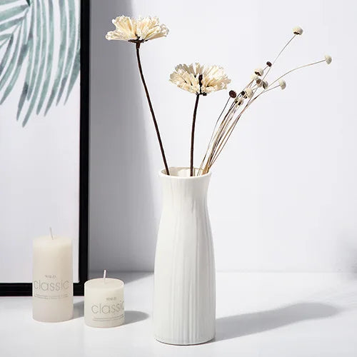 Minimalist Nordic Plastic Vase – Perfect for Modern Home Décor