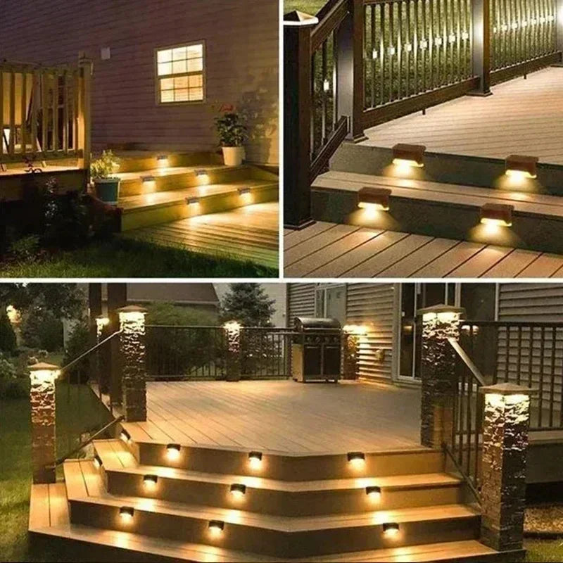 Solar LED Deck Lights – Waterproof Outdoor Step & Stair Lamps for Garden & Patio