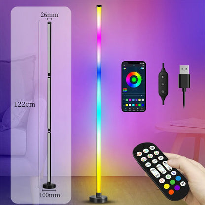 🌈 Smart RGB LED Floor Lamp – Music Sync & APP Control Mood Lighting