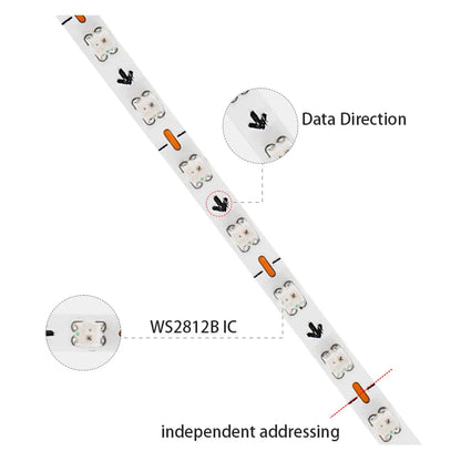 🌈 Ultra-Narrow WS2812B LED Strip – 2.7mm, 160 LEDs/M, Individually Addressable RGBIC Lights