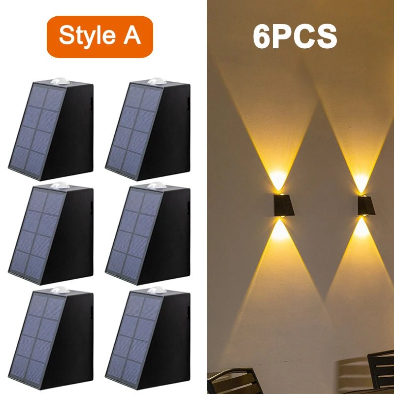 🌞 Solar LED Wall Lights – Waterproof Outdoor Lighting for Patio & Garden